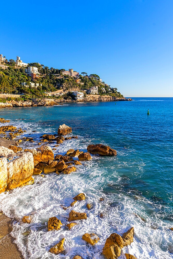 Plage de Bains Militaires, Nice, Alpes-Maritimes, French Riviera, Provence-Alpes-Cote d'Azur, France, Mediterranean, Europe