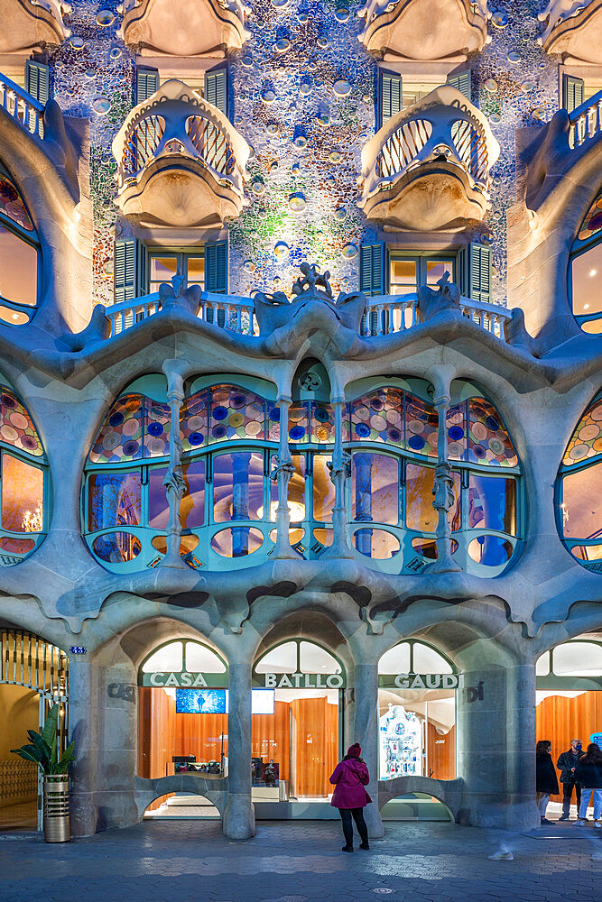 Antoni Gaudi, Casa Batlo, UNESCO World Heritage Site, Barcelona, Catalonia, Spain, Europe