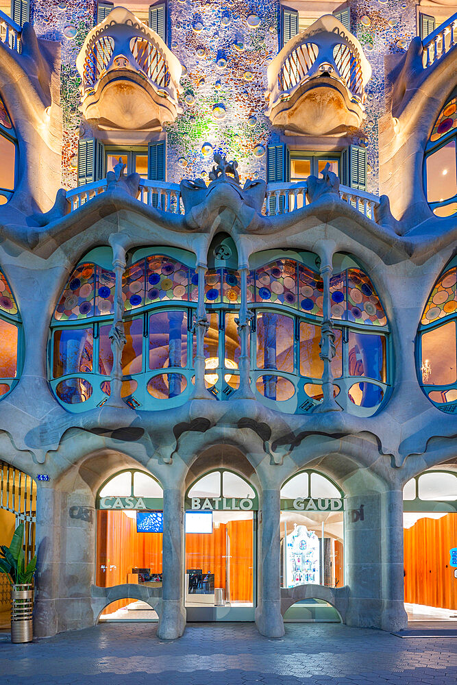 Antoni Gaudi, Casa Batlo, UNESCO World Heritage Site, Barcelona, Catalonia, Spain, Europe