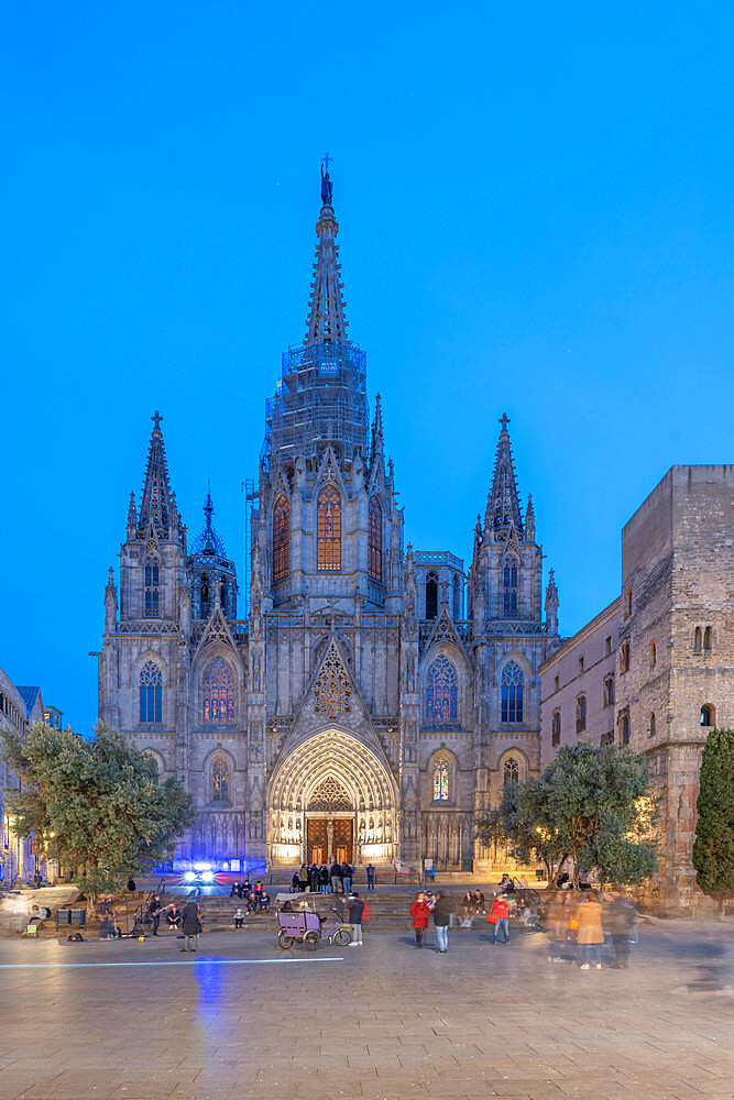 The Cathedral (Catedral de la Santa Creu i Santa Eulalia), Barcelona, Catalonia, Spain, Europe