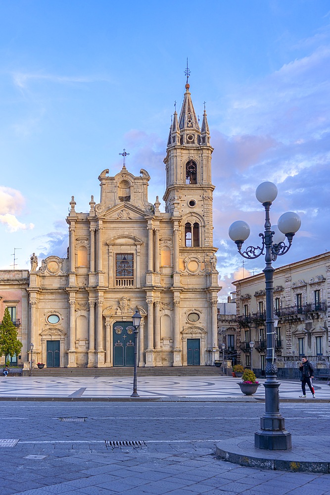 Piazza Duomo, Cathedral of Saints Peter and Paul, Acireale, Catania, Sicilly, Italy