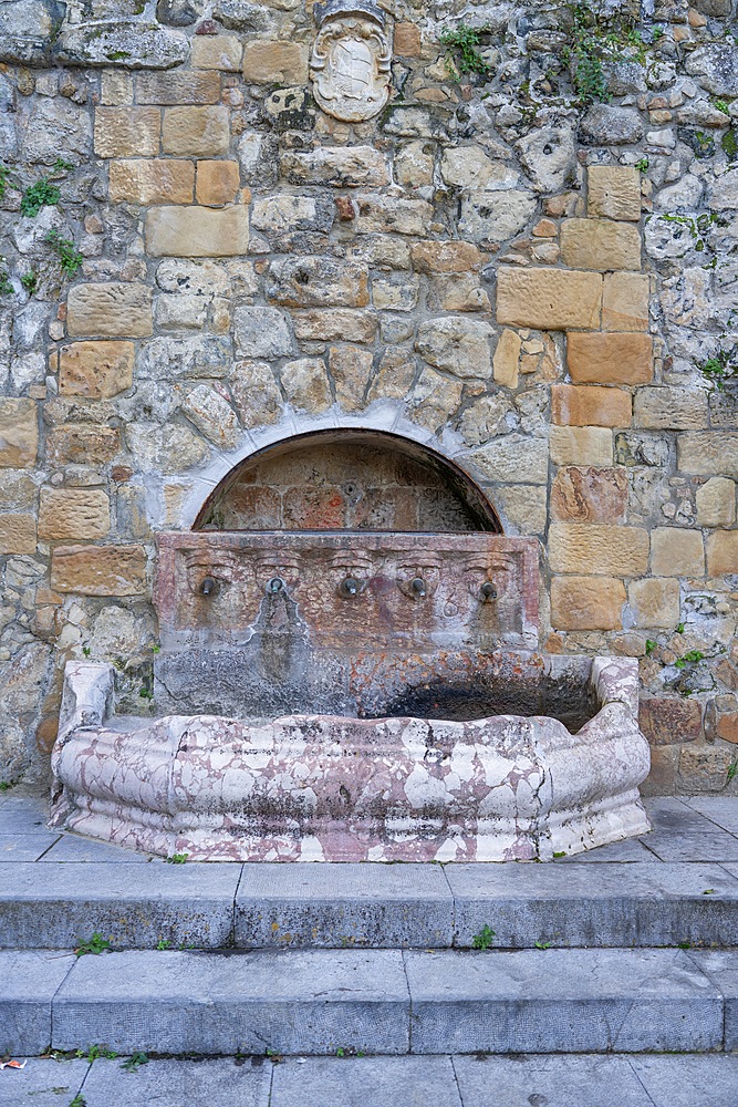 Old Fountain, Mezzojuso, Palermo, Sicily, Italy