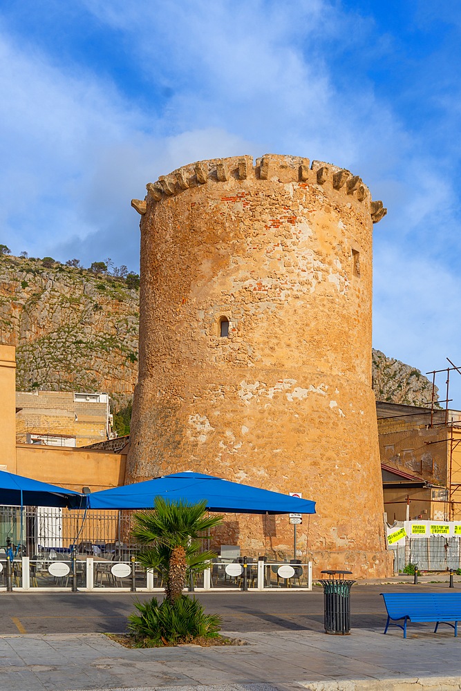 Mondello Tower, Mondello, Palermo, Sicily, Italy