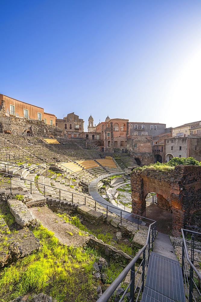 Ancient Greek-Roman Theatre of Catania, Catania, Sicily, Italy