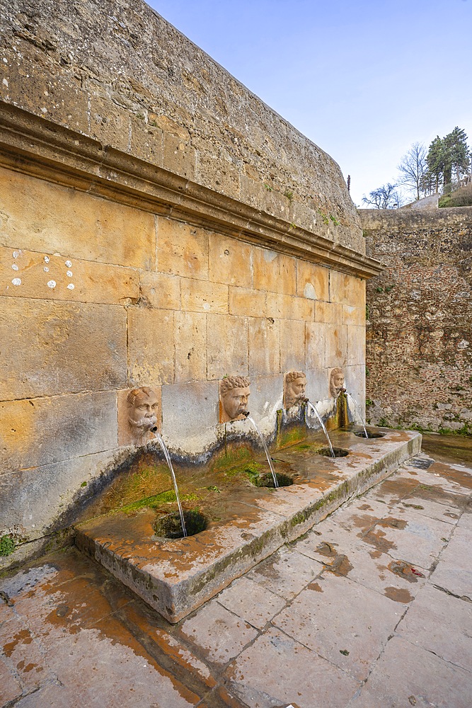 Fontana dei Canali, Fountain of the Canals, Piazza Armerina, Enna, Sicily, Italy