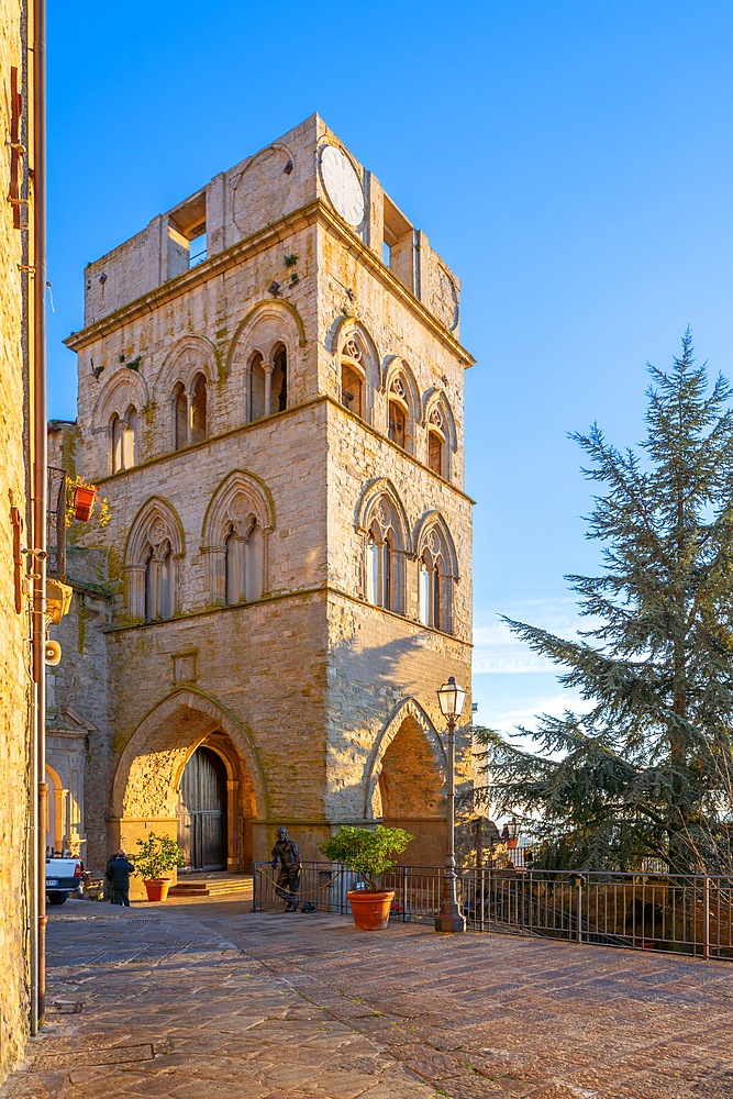 Bell tower, Mother Church, Gangi, Palermo, Sicily, Italy