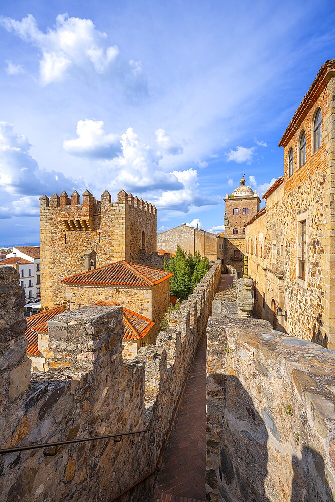 Plaza Mayor, Main square, Caceres Extremadura, Spain