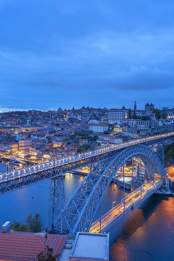 Maria Pia Bridge, Ponte de D. Maria Pia, Ponte de Dona Maria Pia, River Douro, Vila Nova de Gaia, Porto, Oporto, Portugal