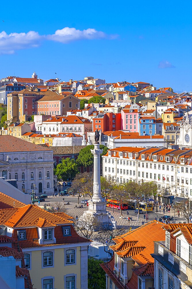 Rossio Square, Praça Dom Pedro IV, Lisbon, Portugal