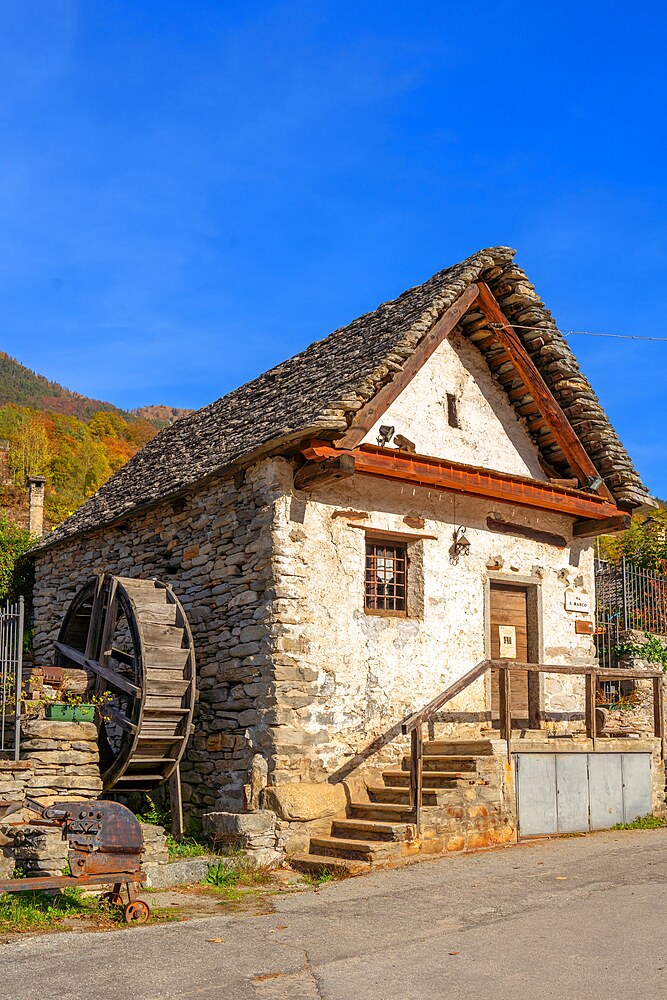 Sassaglio mill, Druogno, Valle Vigezzo, Val d'Ossola, Verbania, Piedmont, Italy