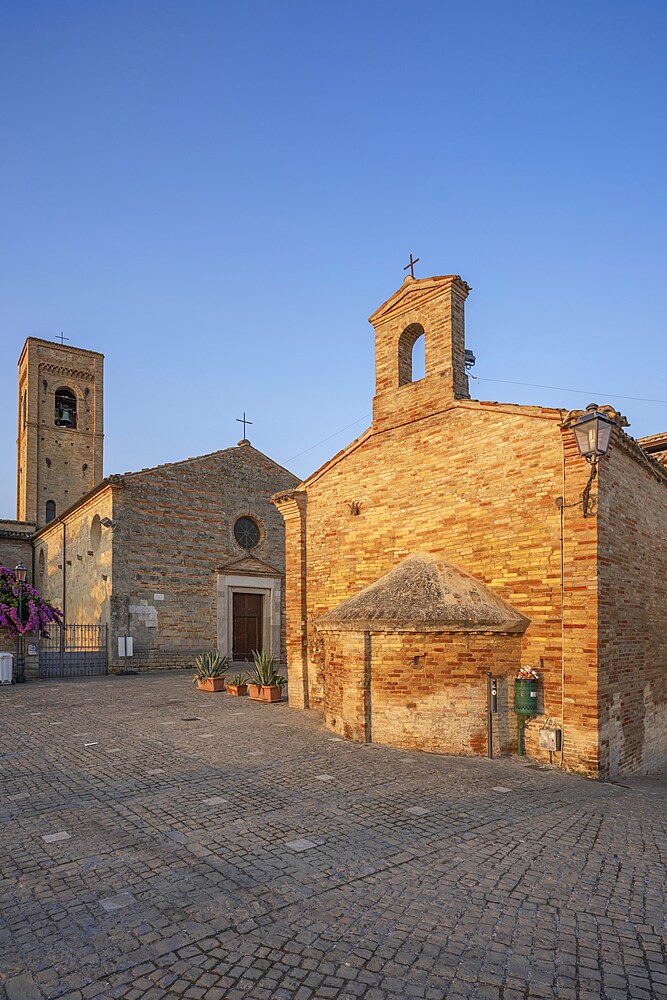 Oratory of San Rocco and Church of Santa Maria a Mare, Piazza Amedeo Lattanzi, Torre di Palme, Fermo, Ascoli Piceno, Marche, Italy