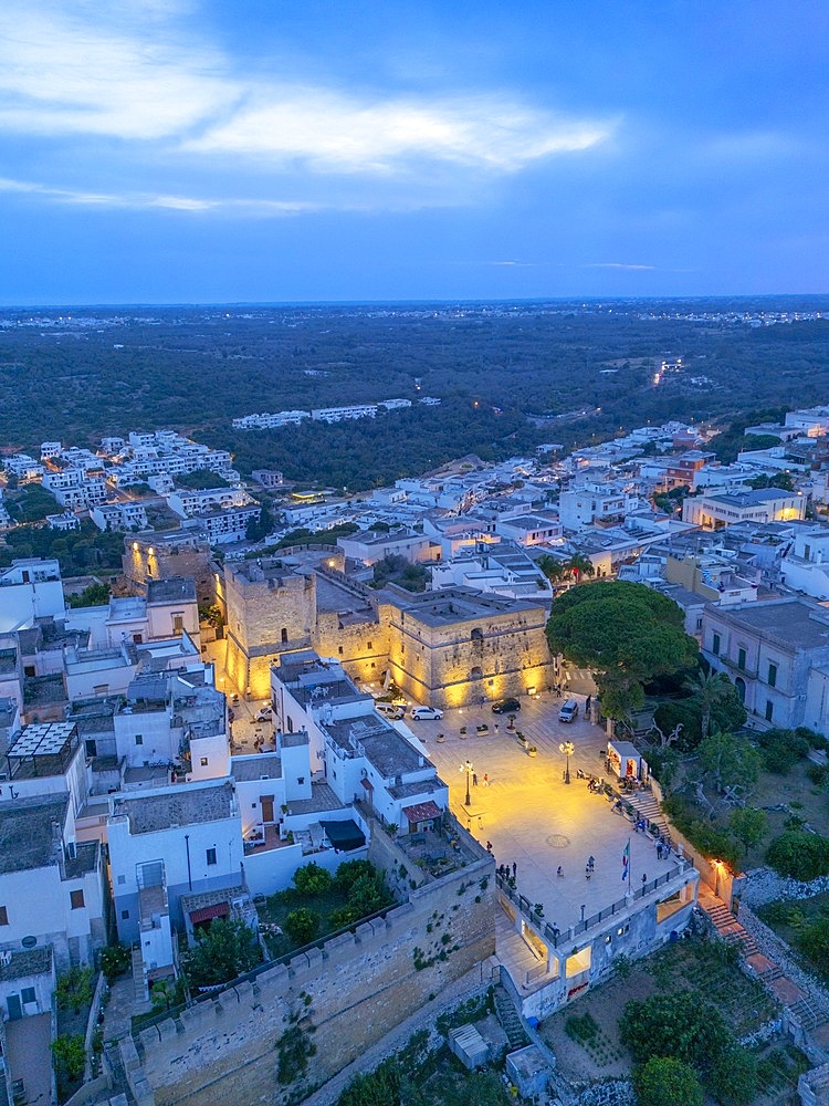 Aerial view of Castro, Lecce, Salento, Apulia, Italy, Europe