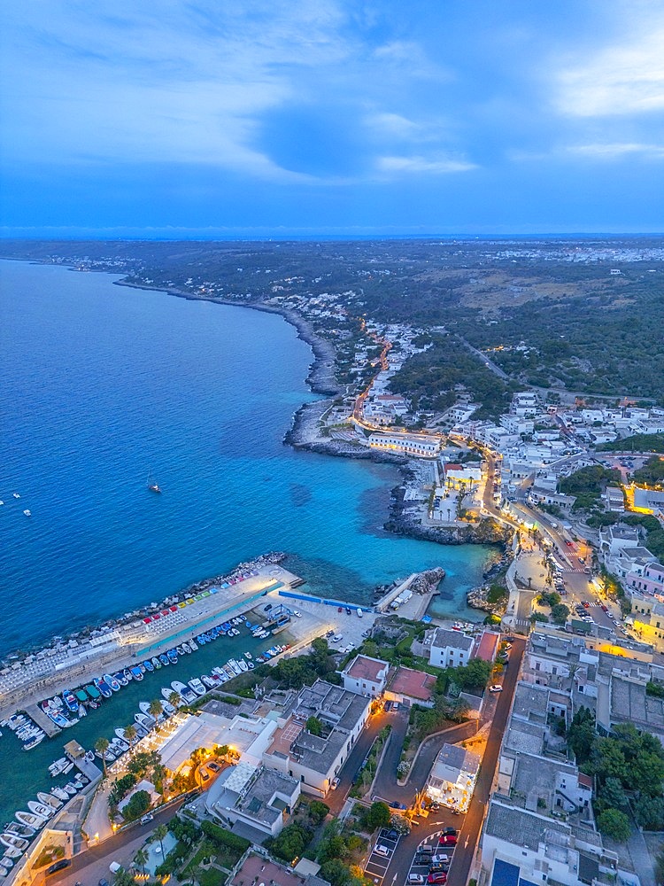 Aerial view of Castro, Lecce, Salento, Apulia, Italy, Europe