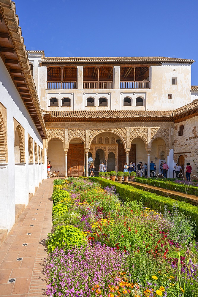 eneralife Palace, Generalife Gardens, Alhambra, Granada, Andalusia, Spain, Islamic architecture, Mudejar architecture, World Heritage Site, UNESCO,