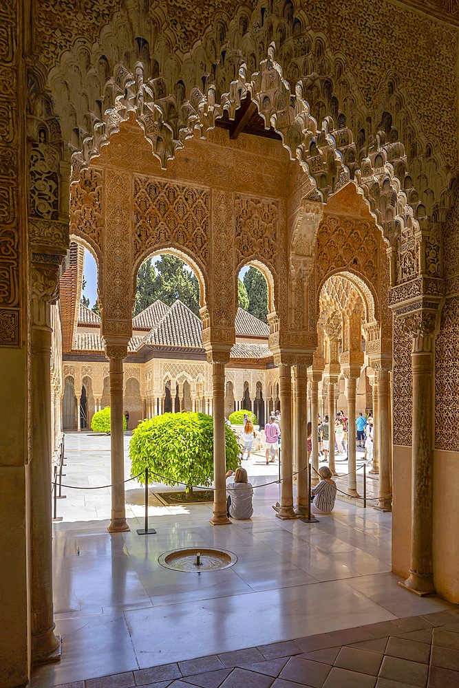 Nasrid Palaces, World Heritage Site, UNESCO, Alhambra, Granada, Andalusia, Spain, Islamic architecture, Mudejar architecture