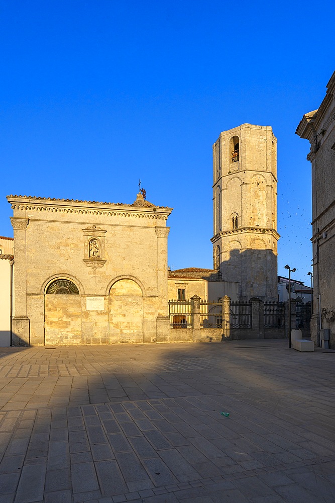 Octagonal bell tower, Sanctuary of St. Michael the Archangel, World Heritage Site, UNESCO, Monte Sant'Angelo, Foggia, Apulia, Italy