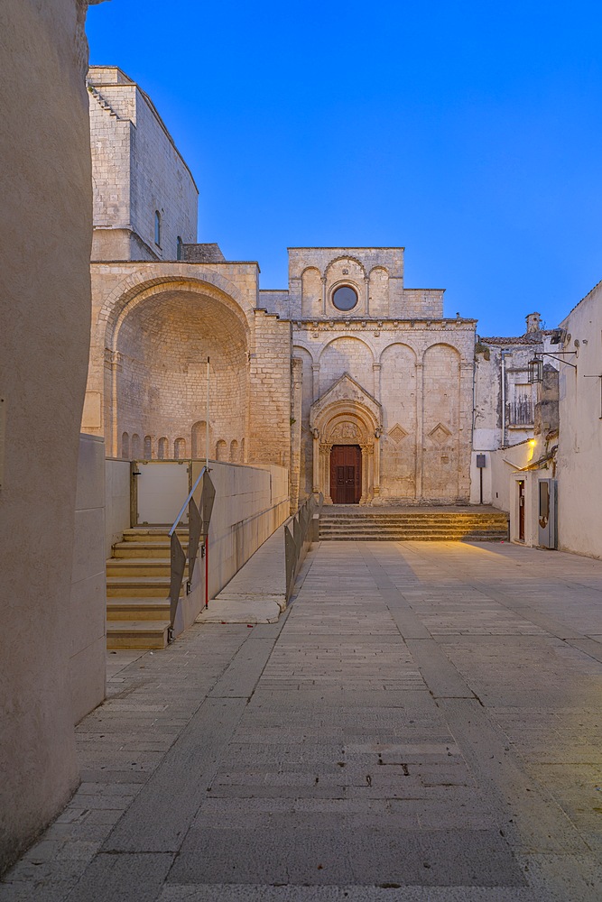 Baptistery of San Giovanni in Tumba, erroneously called the Tomb of Rotari, anf Church of Santa Maria Maggiore, complesso monumentale di San Pietro,, Monte Sant'Angelo, Foggia, Apulia, Italy