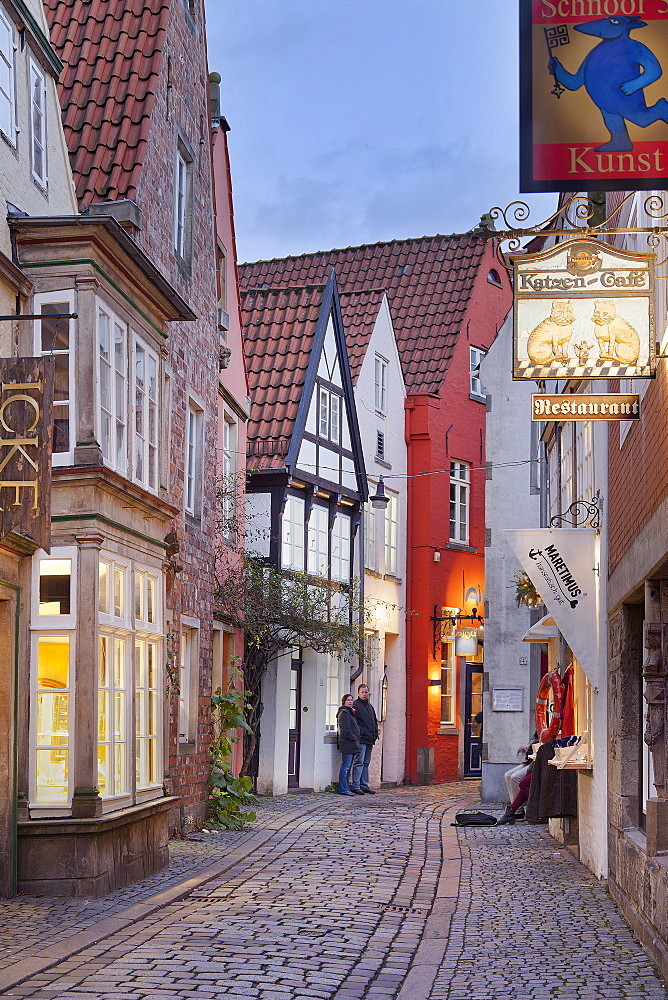 Schnoor district, Bremen, Germany, Europe