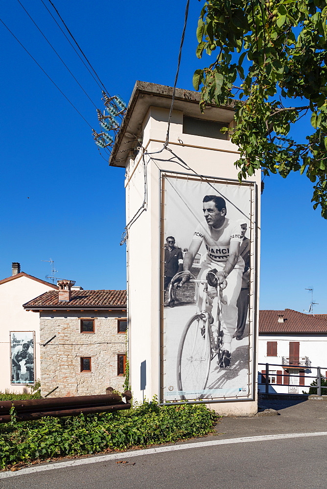 On the Fausto Coppi's roads, Castellania, Tortona area, Alessandria, Piedmont, Italy, Europe