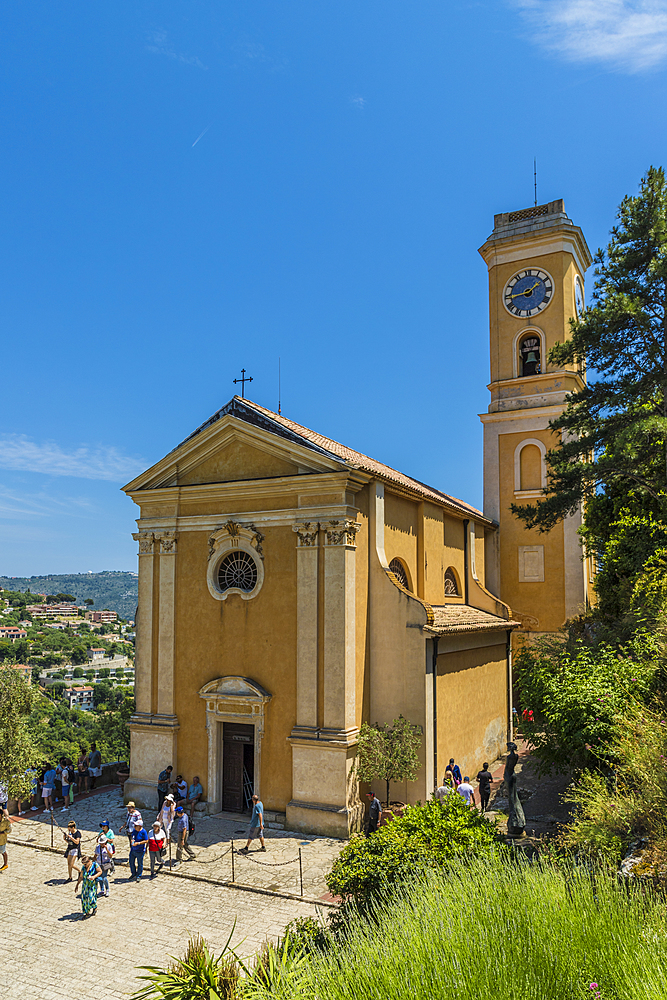 Church of Our Lady of the Assumption of Eze in Eze, Alpes Maritimes, Provence Alpes Cote D'Azur, French Riviera, France, Mediterranean, Europe