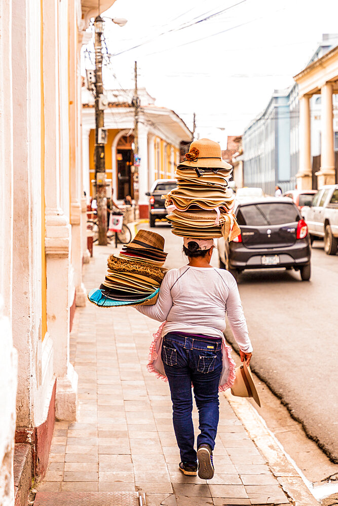 Local street seller in Granada, Nicaragua, Central America