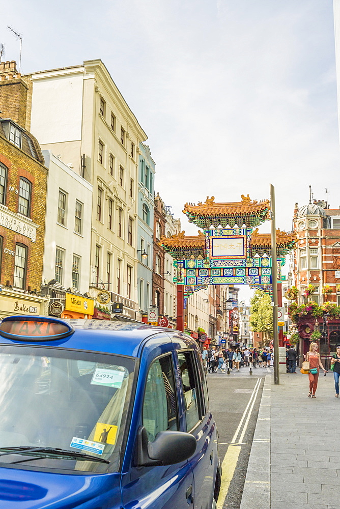 The gate leading to Chinatown in Soho, London, England, United Kingdom, Europe