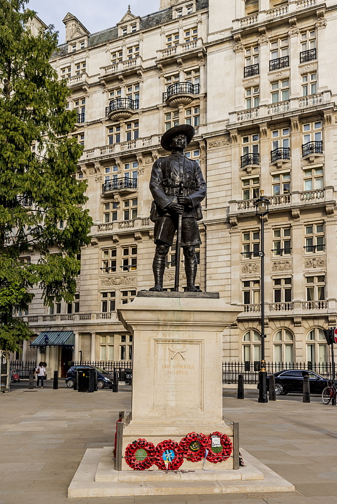 The Gurkha Memorial (Memorial to the Brigade of Gurkhas), Westminster, London, England, United Kingdom, Europe