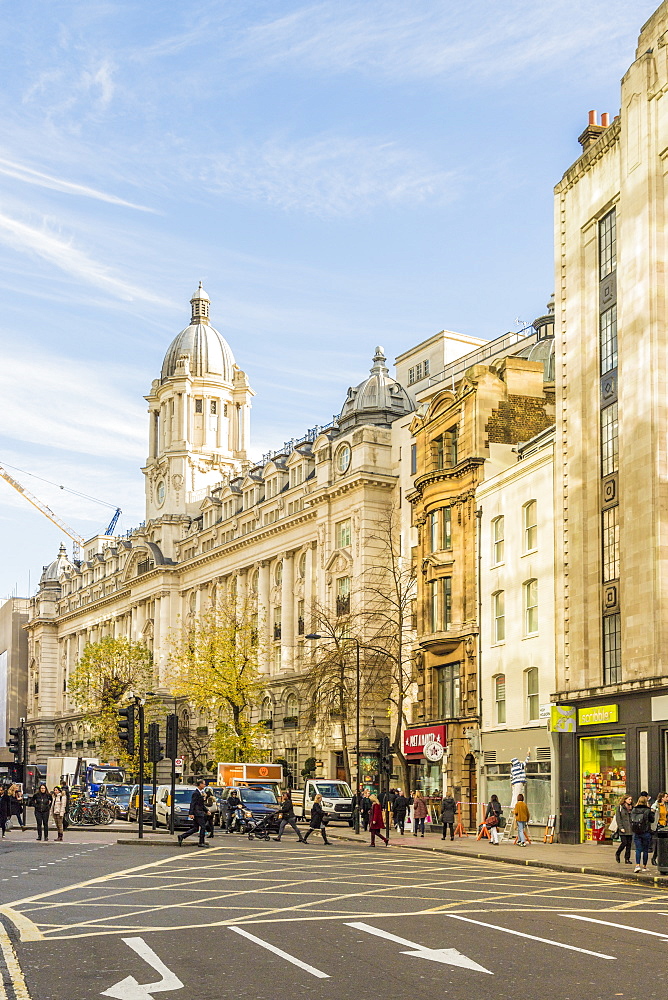 A view of High Holborn, in London, England, United Kingdom, Europe