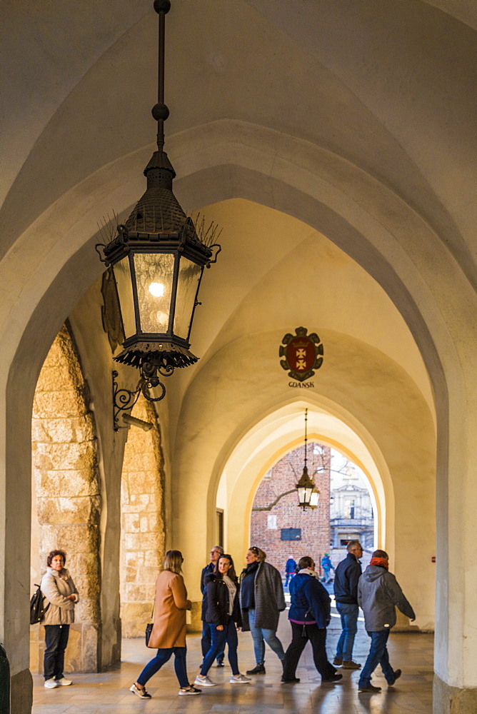 Cloth Hall in the main square, Rynek Glowny, in the medieval old town, UNESCO World Heritage Site, Krakow, Poland, Europe