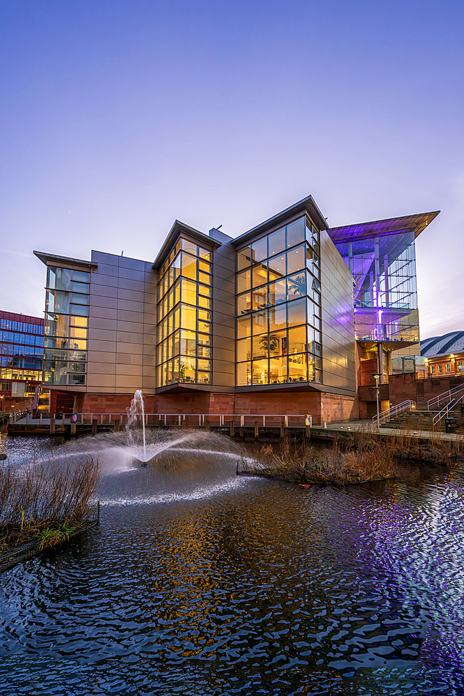 Bridgewater Hall by night, Manchester