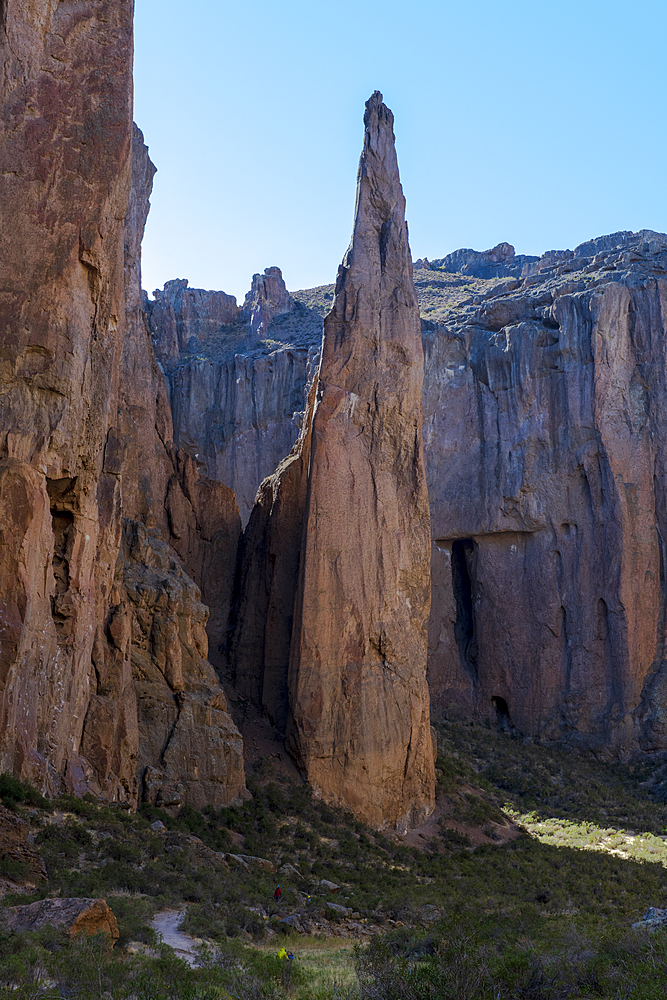 Rock formation in the canyon of Piedra Parada (Gualjaina), Chubut Province, Patagonia, Argentina, South America