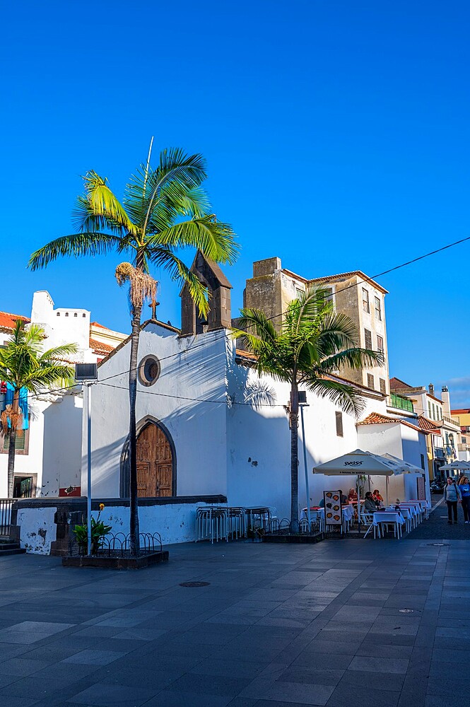 The Facade of Corpo Santo Chapel located in Old Town, Funchal, Madeira, Portugal, Atlantic, Europe