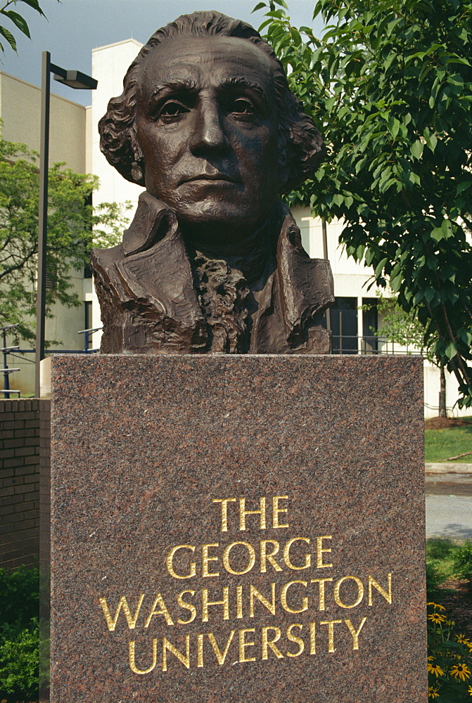 Bust of George Washington, George Washington University, Washington D.C., United States of America, North America