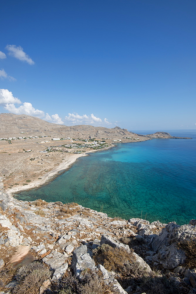 View of Navarone Bay, Rhodes, Dodecanese, Greek Islands, Greece, Europe