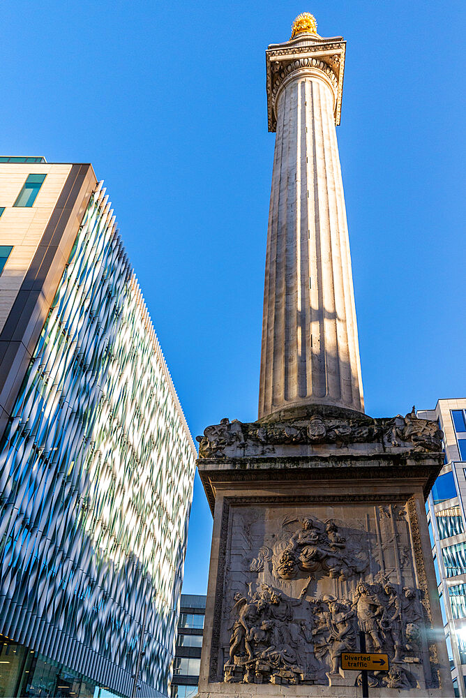 Great Fire of London Monument, City of London, London, England, United Kingdom, Europe