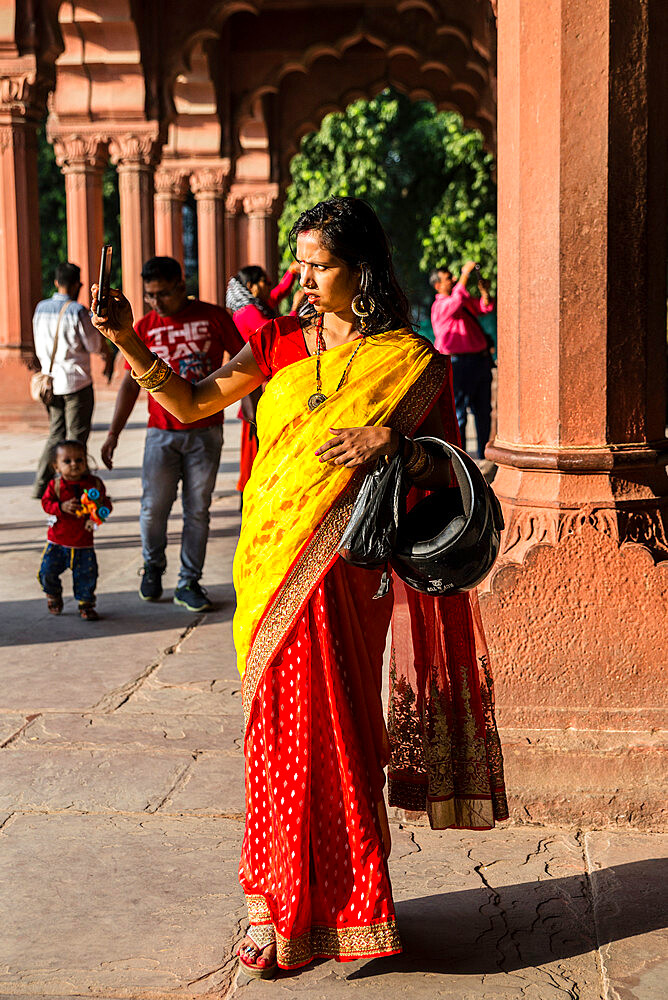 Red Fort, Diwan-i-Aam audience hall, UNESCO World Heritage Site, New Delhi, India, Asia