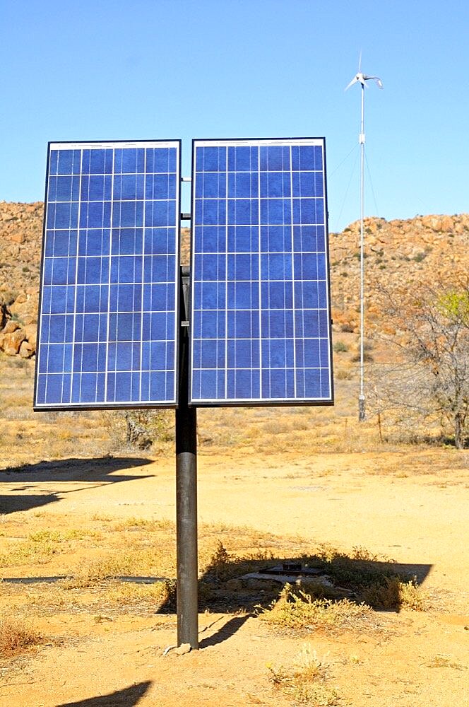 Solar panel in a dry area.