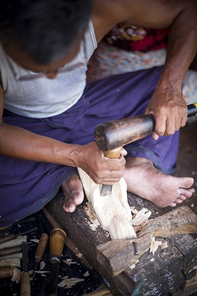 Carpenter, Yangon, Rangoon, Myanmar, Burma