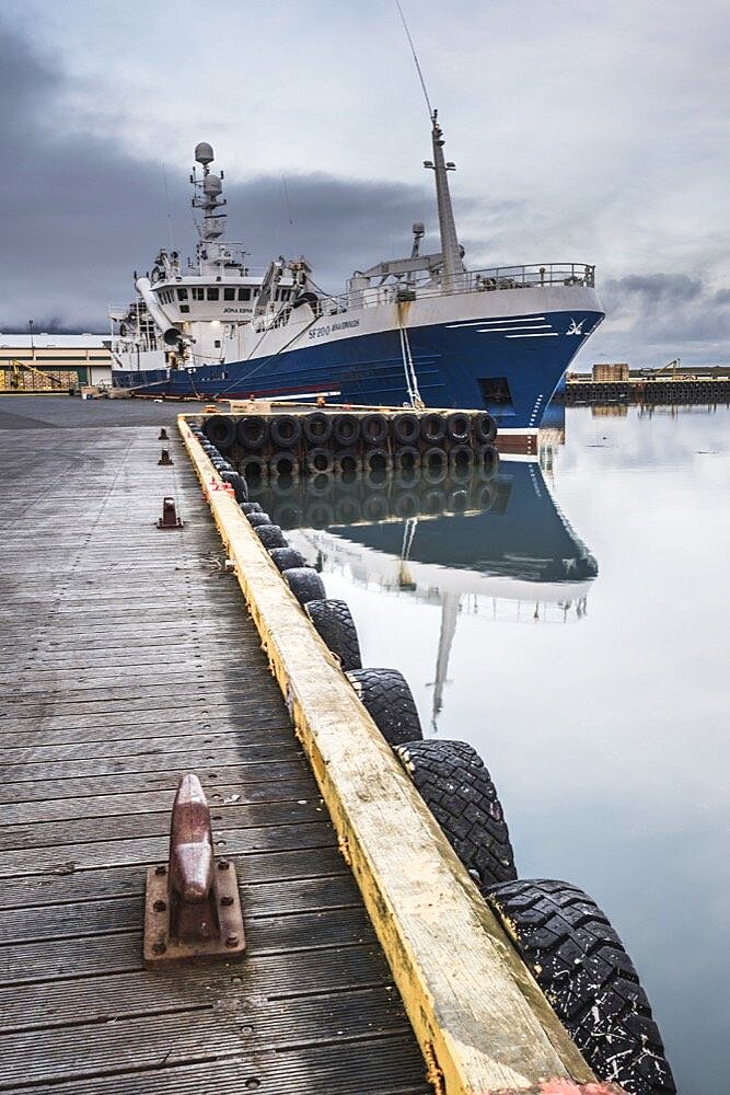 Fishing Harbor at Hofn, East Fjords Region, Austurland, Iceland, Europe