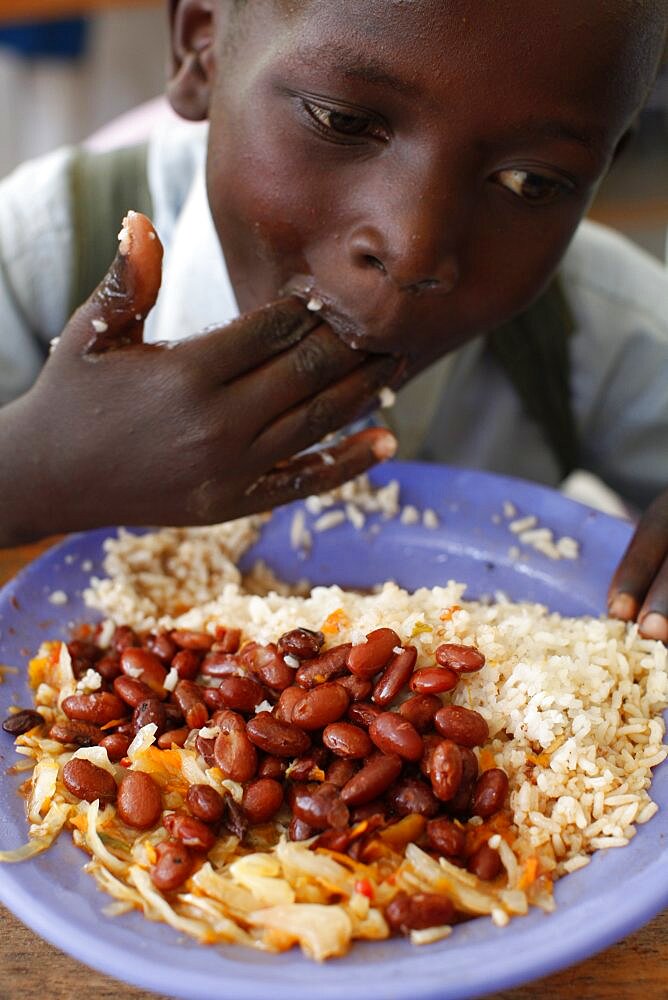 OVC (orphans & vulnerable children) feeding program run by WOFAK (Women Fighting Aids in Kenya)