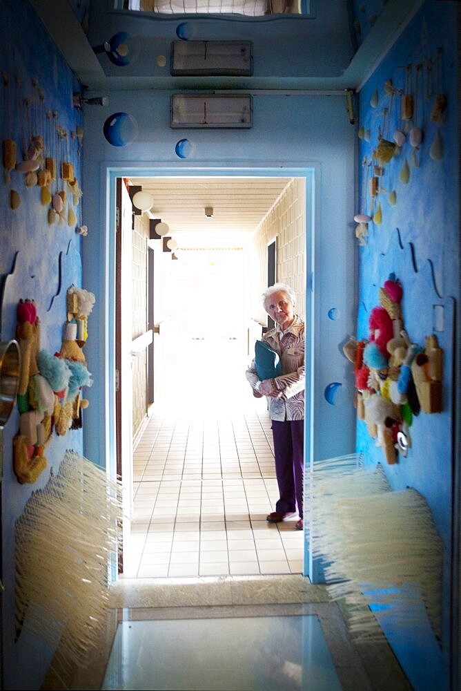 Alzheimer Patient and Doctor in Snoezelen Room