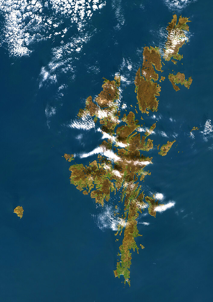 Shetland, Scotland, Uk, True Colour Satellite Image