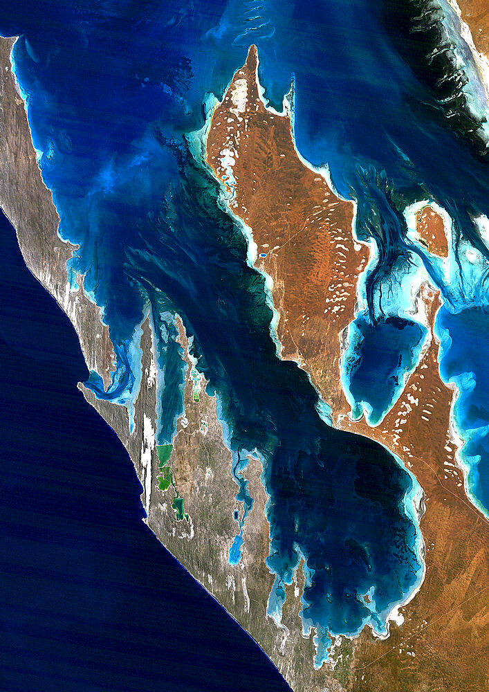 Shark'S Bay, Australia, True Colour Satellite Image. Shark's Bay, Australia, true colour satellite image