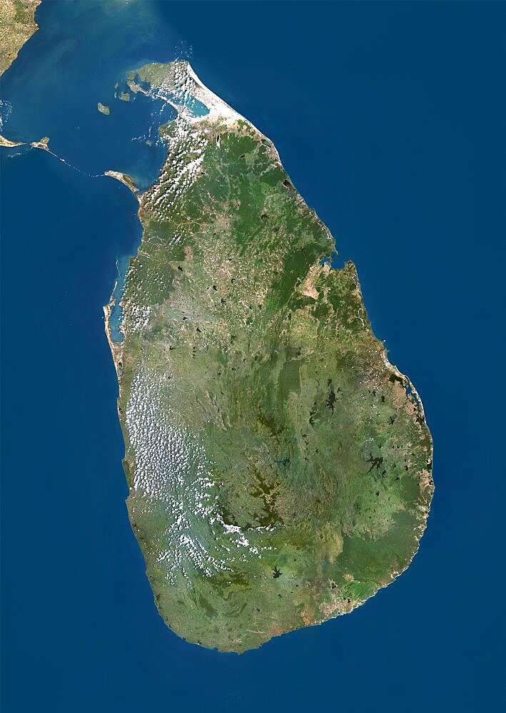 Sri Lanka, True Colour Satellite Image