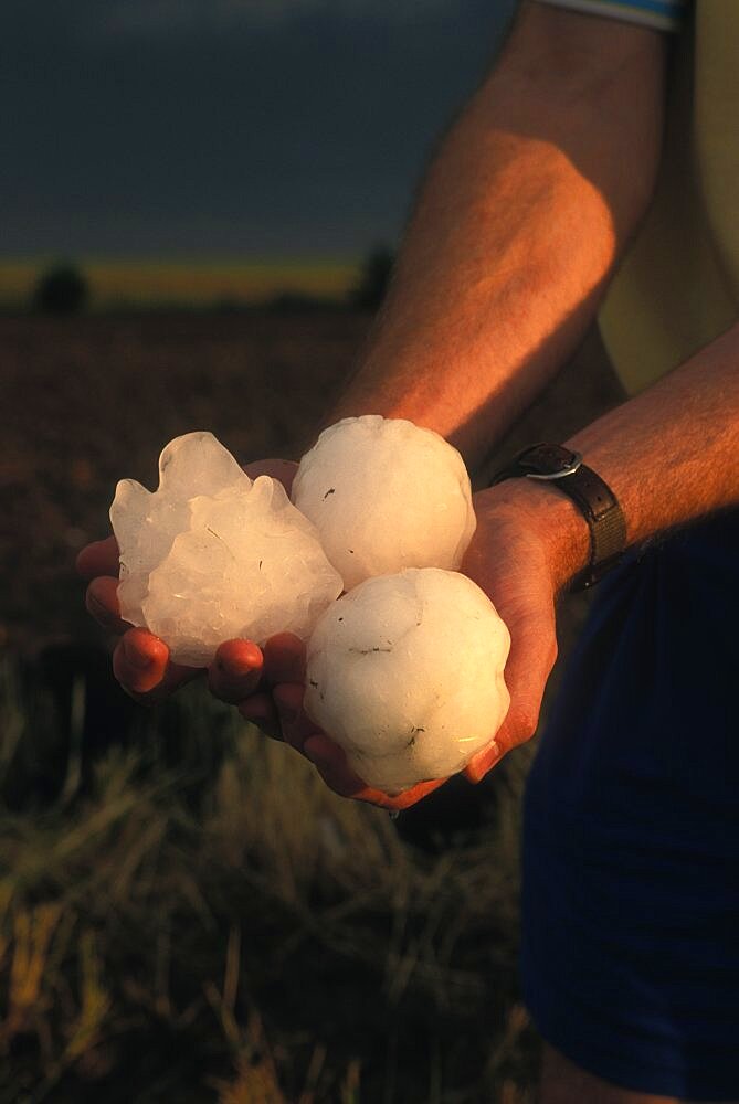 Softball-sized hail