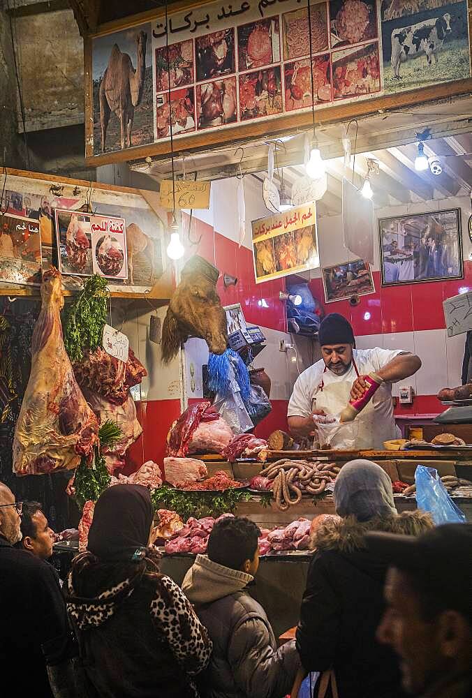 Butcher shop, medina, Fez. Morocco