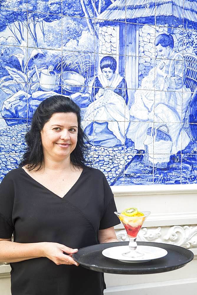 Waitress of Ritz Cafe, Av Arriaga, Funchal, Madeira