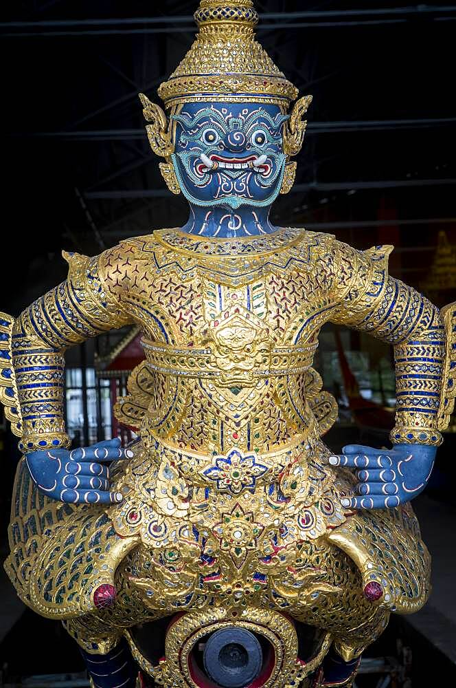 Figurehead of barge, Royal Barges National Museum, Thonburi, Bangkok, Thailand