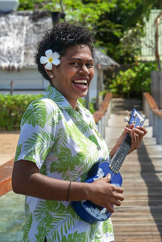 Tradtional Fijian songs and music in Malolo Island Resort and Likuliku Resort, Mamanucas island group Fiji