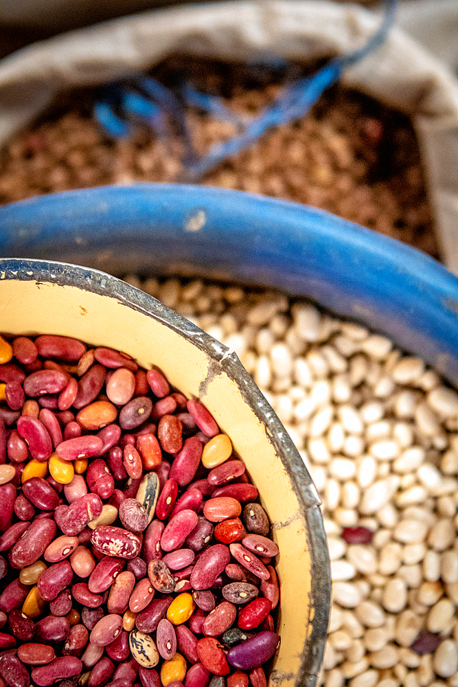 Dried beans for sale, Kimironko Market, Kigali Rwanda